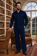 Navy Blue Corduroy Winter Co-ords Set_RR