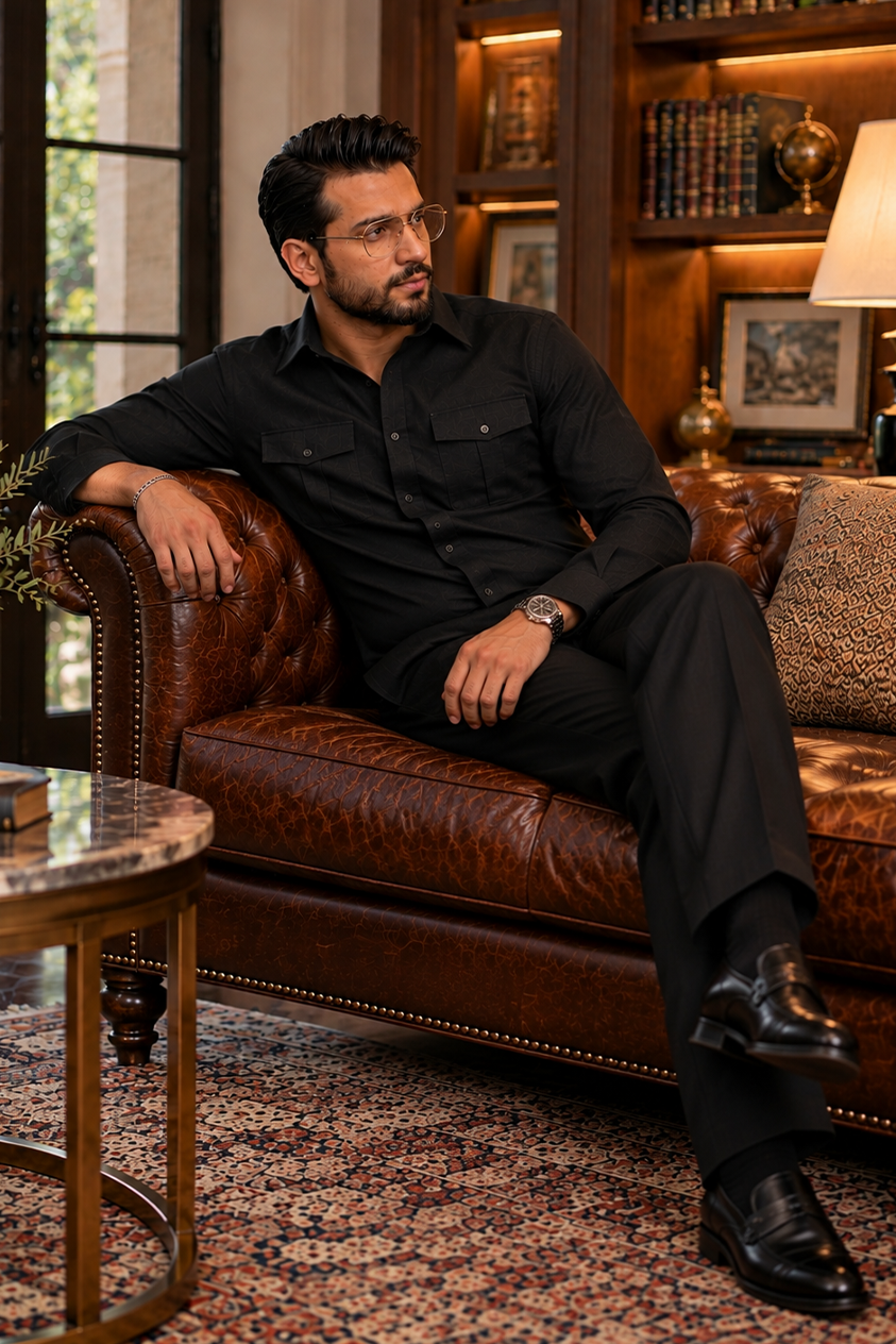 Black full sleeve Men Co-ords set RR