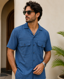 Denim Blue Luxury Summer Co-ord Set