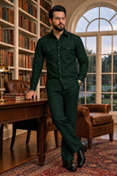 Dark green full sleeve Men Co-ords set RR