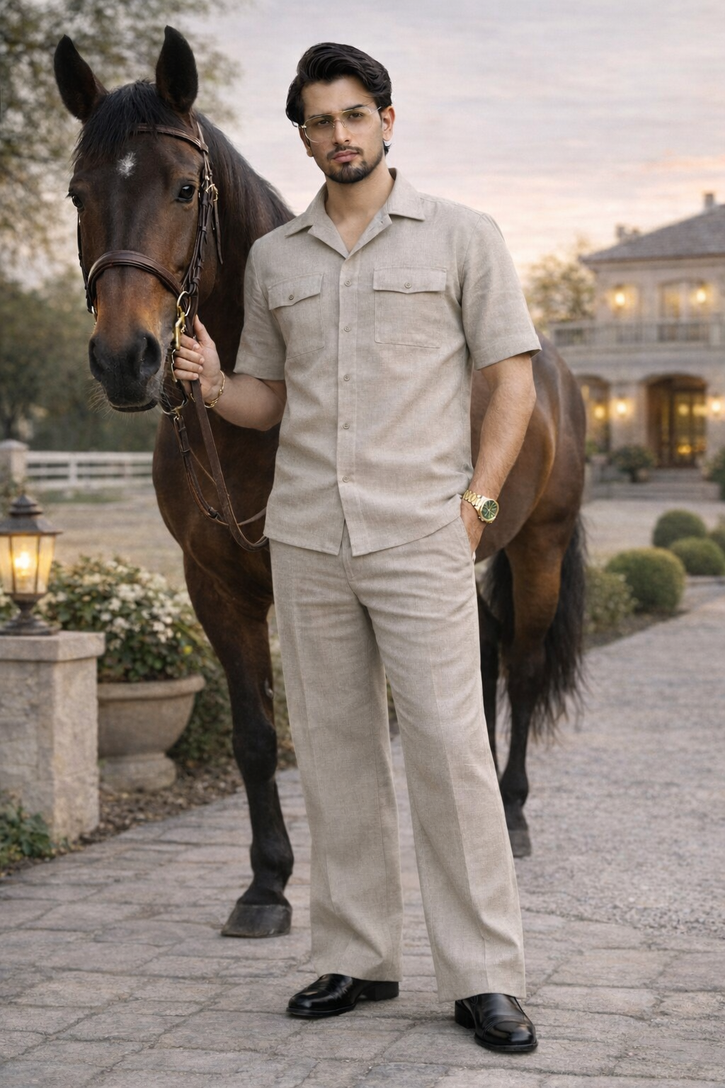 Royal Dune Beige Linen Co-ords Set