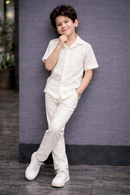 Off white Luxurious summer cotton kids Co-ords