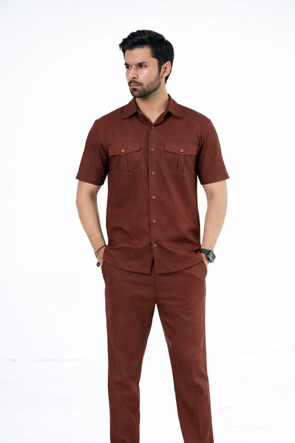 Premium Brown Soft Cotton Co-ord Set