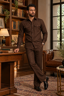 Brown Full sleeve Men Co-ords set_ RR