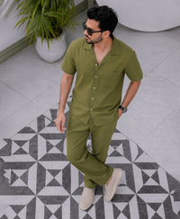 Olive Cotton Co-ord Set