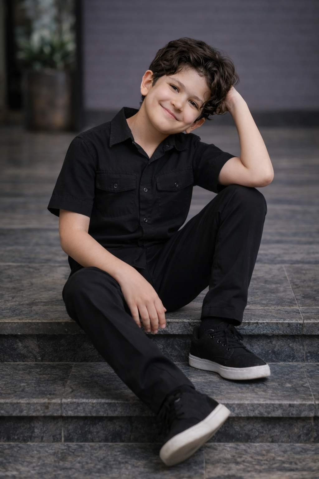 Black summer cotton kids Co-ords