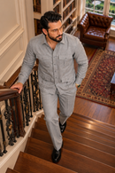 Charcoal grey full sleeve Men Co-ords set_ RR