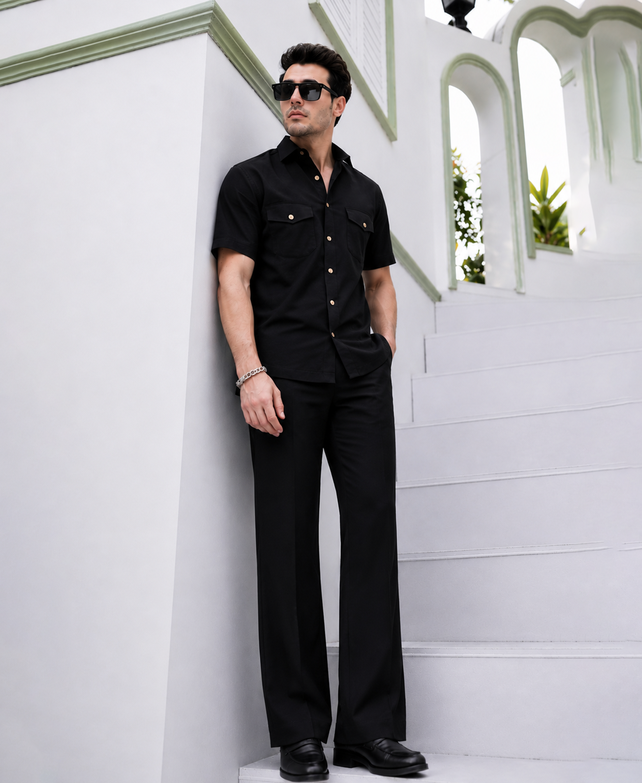 Black Premium Cotton Co-ord Set