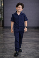 Navy blue premium summer cotton kids Co-ords