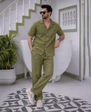 Olive Cotton Co-ord Set