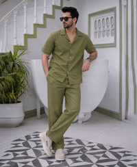 Olive Cotton Co-ord Set