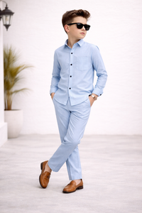 Sky Blue Modern Suit
