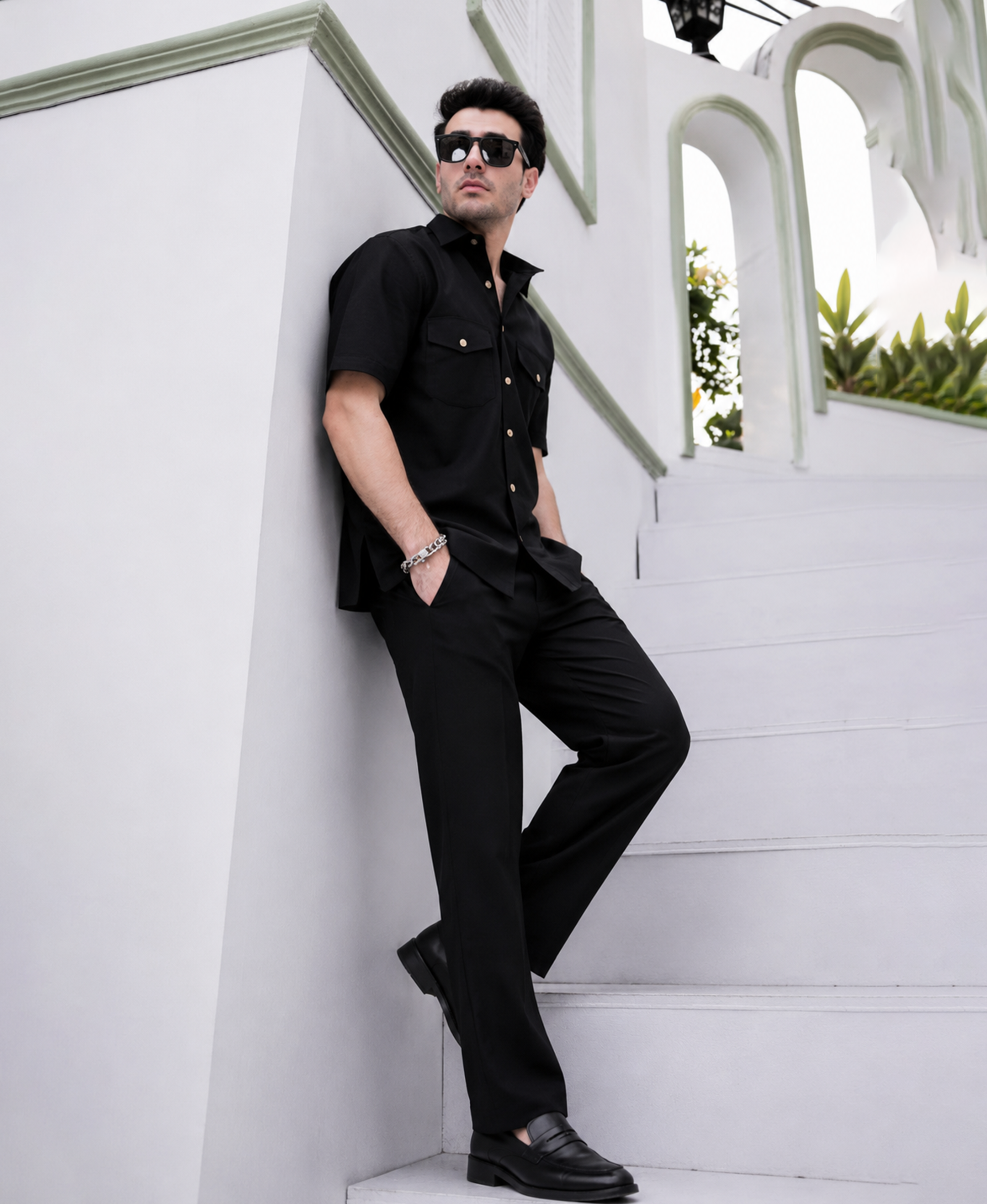 Black Premium Cotton Co-ord Set