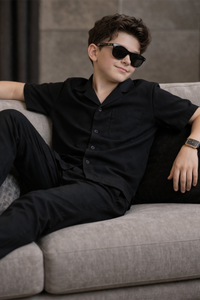 Black summer cotton kids Co-ords