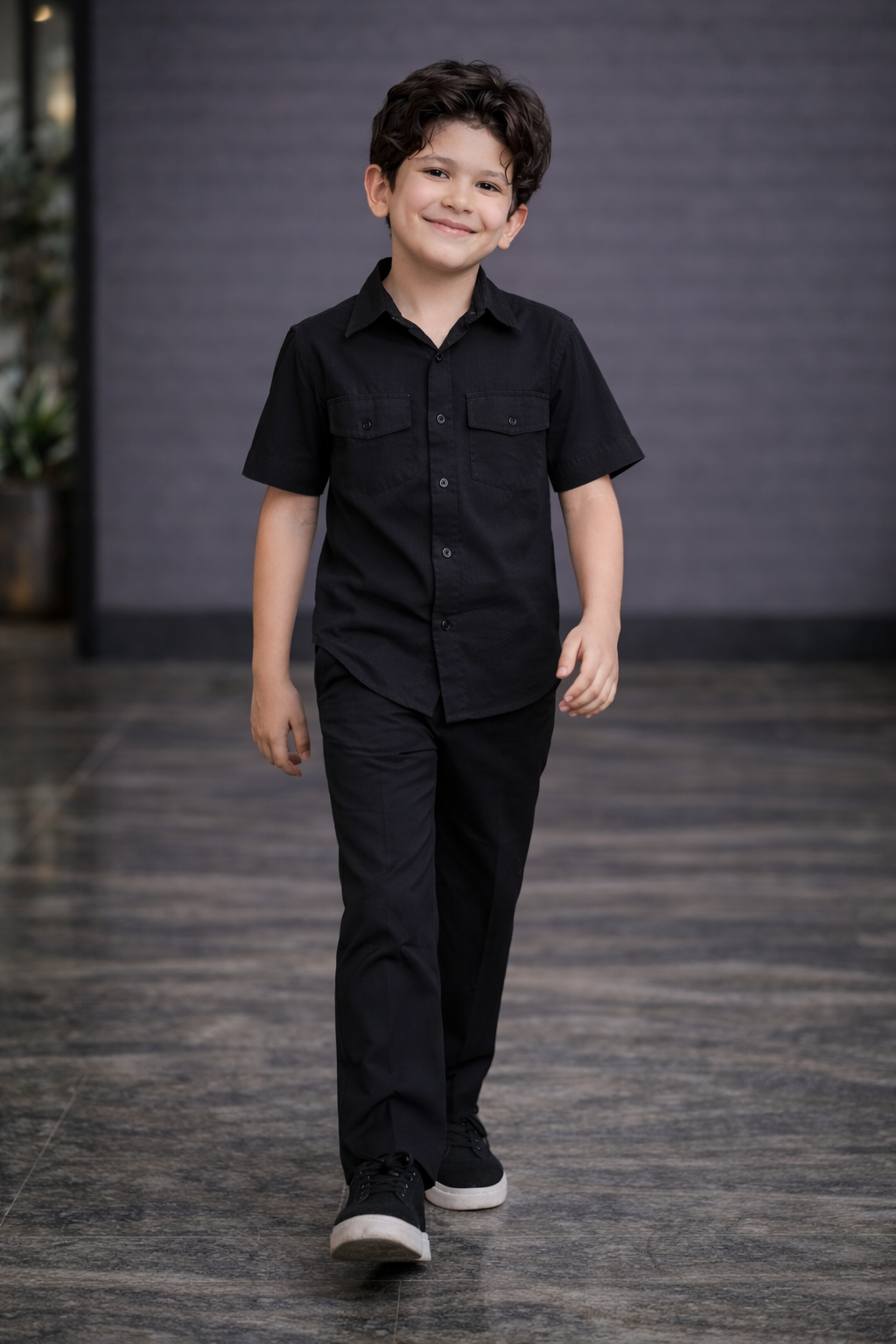 Black summer cotton kids Co-ords