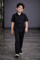 Black summer cotton kids Co-ords