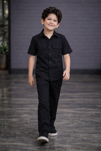 Black summer cotton kids Co-ords