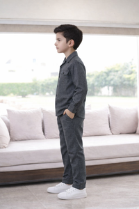 Grey Floral Kids Co-ord