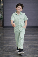 Pistachio summer Co-ords in Irish Linen