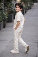 Off white Luxurious summer cotton kids Co-ords